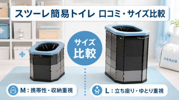 スツーレ簡易トイレの口コミとM・Lサイズ比較